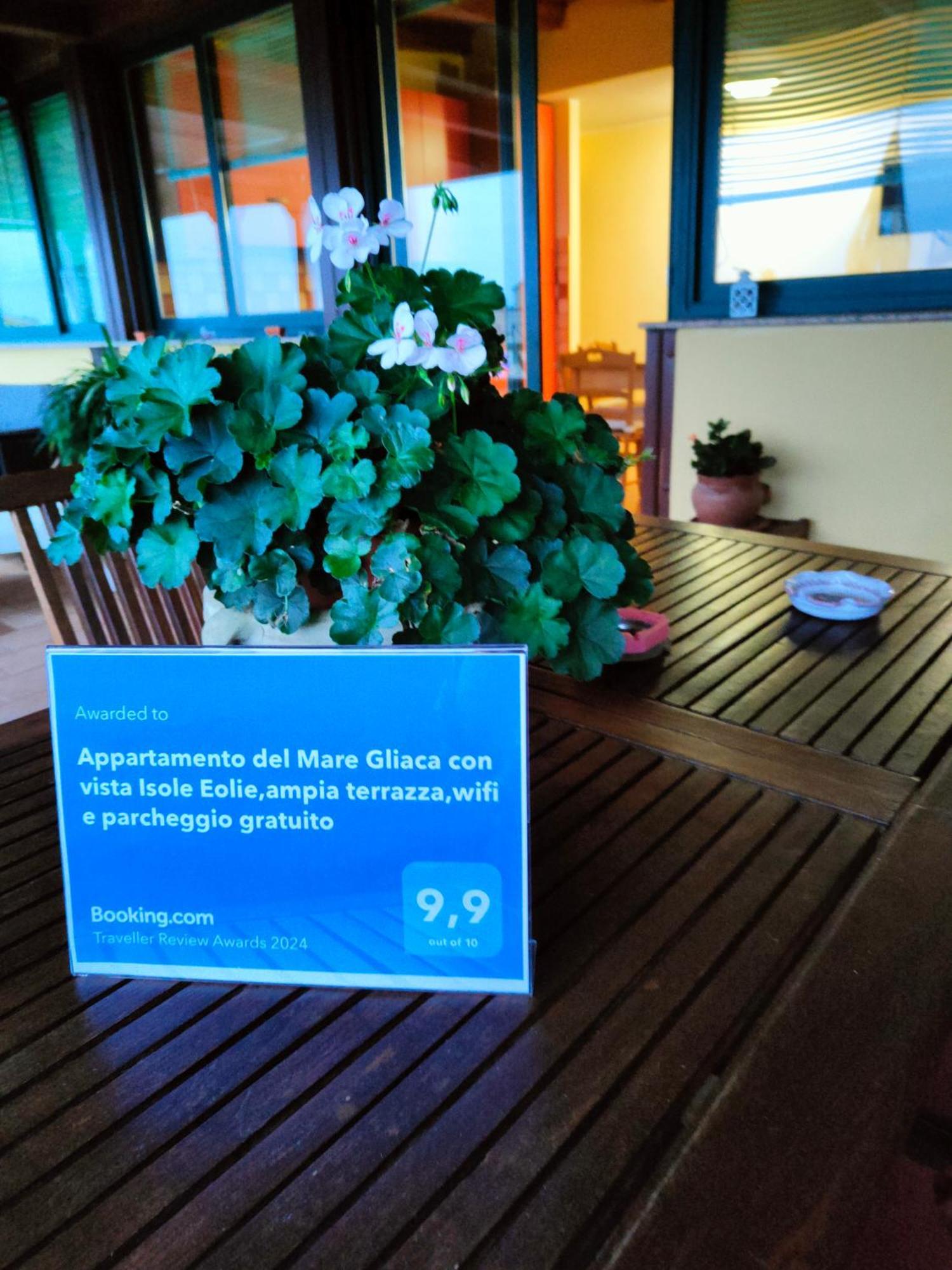 "Appartamento Del Mare Gliaca" Con Vista Isole Eolie,Ampia Terrazza,Wifi E Parcheggio Privato Gratuito Piraino Εξωτερικό φωτογραφία